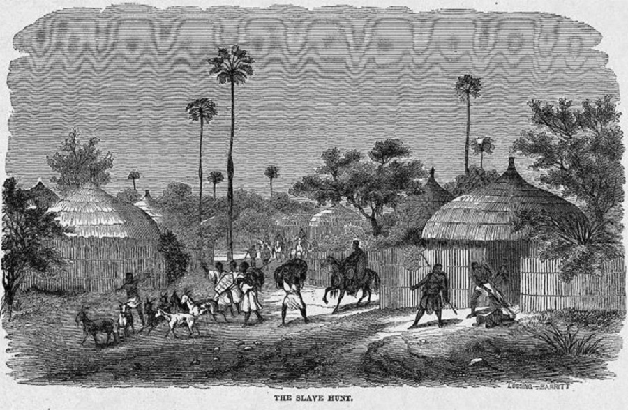 The Slave Hunt Depicts Soldiers From Sokoto Raiding A Village To Capture Slaves. Harpers Weekly 